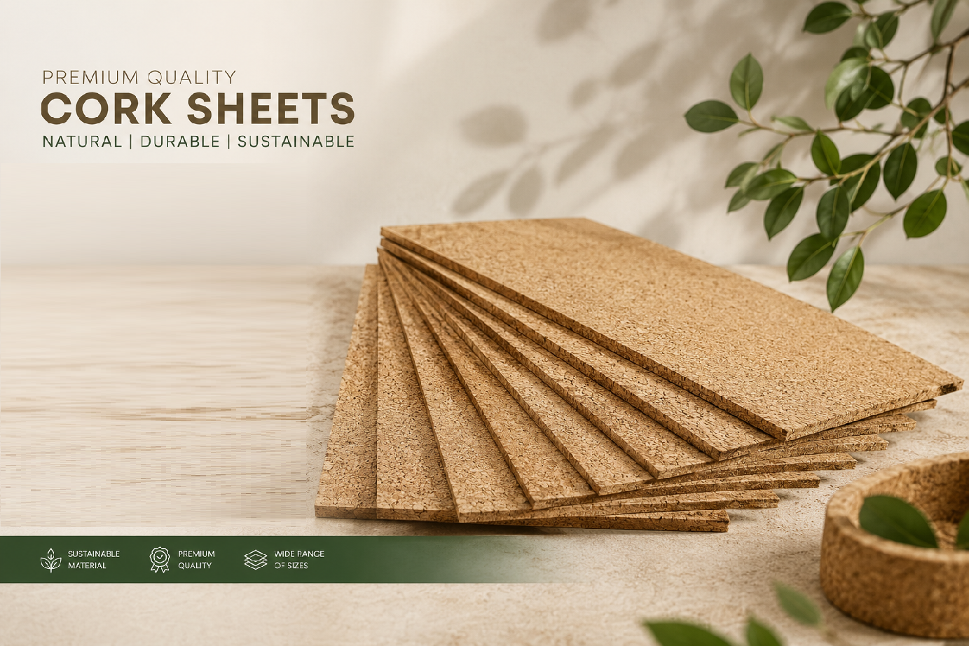 چوب پنبه - ضربه گیر - Cork pad - پد چوب پنبه‌ای یونکس برای محافظت و فاصله‌گذاری بین شیشه‌ها